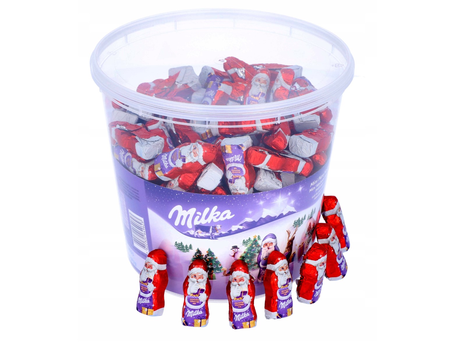 Milka Mini Santas - Mix of Alpine Milk, Milk Cream & Noisette in Bulk Pack(2 barrels) - Image 4