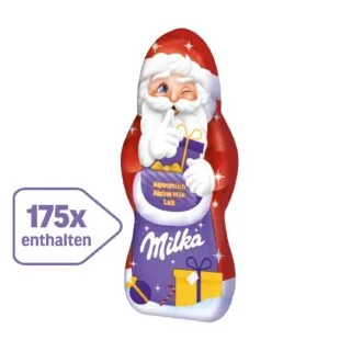 Milka Mini Santas - Mix of Alpine Milk, Milk Cream & Noisette in Bulk Pack(2 barrels) - Image 3