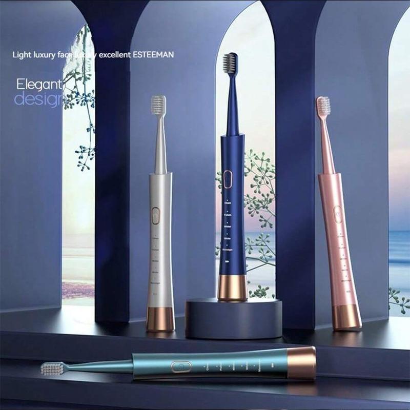 Electric USB Charging Toothbrush, Toothbrush Set, 3 Count Soft Bristles Toothbrushes & 12 Counts Brush Head & 3 Count Charging Cable, Intelligent Cleaning Toothbrushes, Gift #TOP PICKS - Image 3