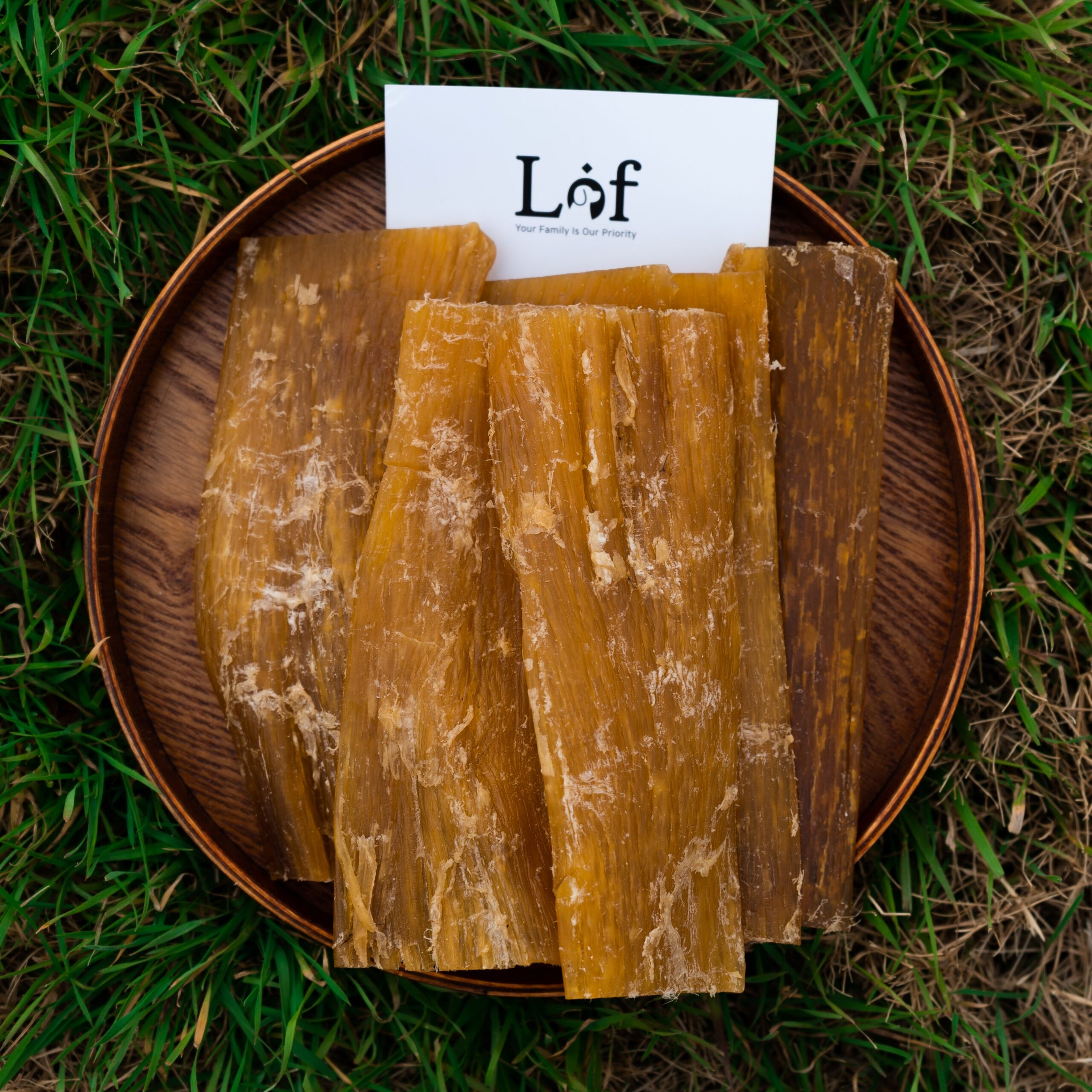 Grass-fed 6in Backstrap Tendons (Flats) 6 Counts Dog Cat Chew Treats - 100% Premium Beef High Collagen Free Range Cattle