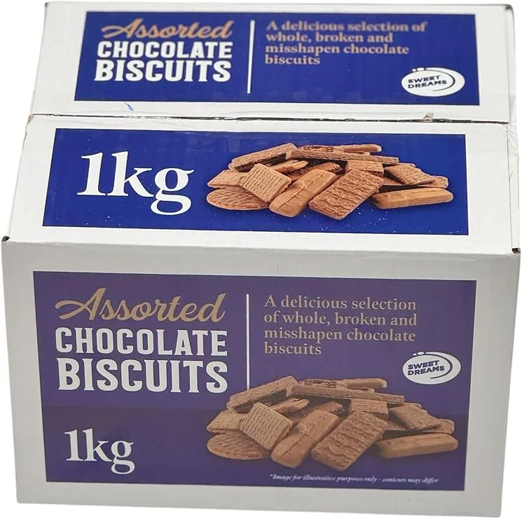 Sweet Dreams Assorted Chocolate Box – 1kg Bulk Box of Mixed Broken Biscuits | Chocolate Treats, Cookies & Snacks for Sharing, Parties & Gifting
